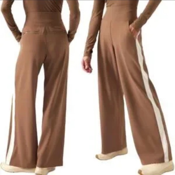 ATHLETA VENICE WIDE LEG RUSTIC BEIGE MAGNOLIA PANTS SIZE 1X - Picture 2 of 13